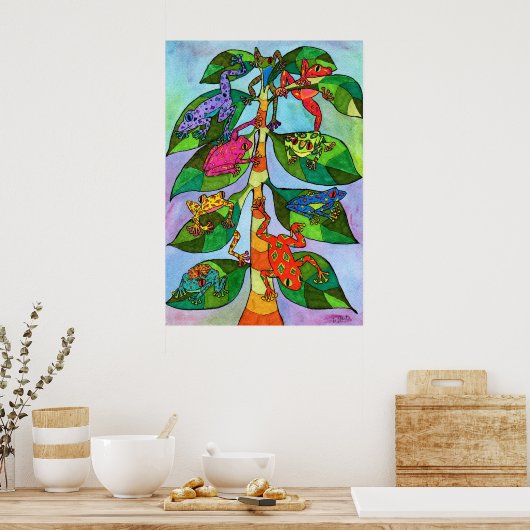 Oaxacan Frog Tree of Life Poster (Küche)
