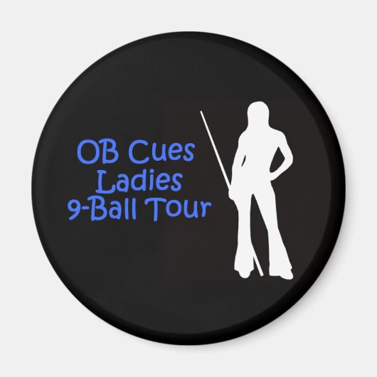 OB Cues Ladys 9-Ball Tour Magnet Logo (Vorne)