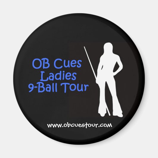 OB Cues Ladys 9-Ball Tour Magnet Logo (2) (Vorne)