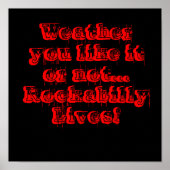 Ob es dir gefällt oder nicht... Rockabilly lebt! Poster (Vorne)