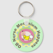 OB Geschenke "Meconium Happens" Schlüsselanhänger (Vorderseite)