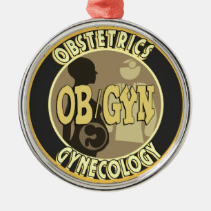 OB/GYN-ABZEICHEN - DOKTORLOGIE ORNAMENT AUS METALL