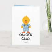OB/GYN Chick Grußkarte Karte (Rückseite)