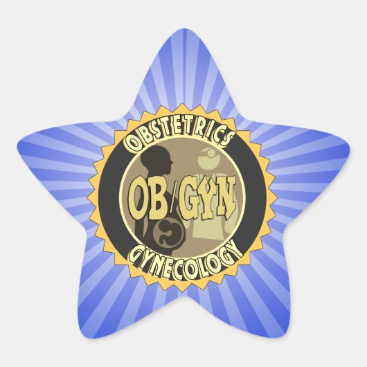 OB/GYN-DOKTOR-LOGO Stern-Aufkleber (Vorderseite)