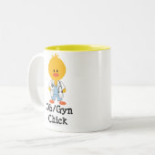 OB/GYN Küken-Tasse Zweifarbige Tasse (Vorderseite Links)
