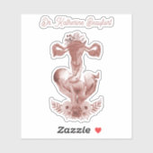 Ob/Gyn Midfrau Floral Kindgeburt Cervix Ovarien Aufkleber (Blatt)