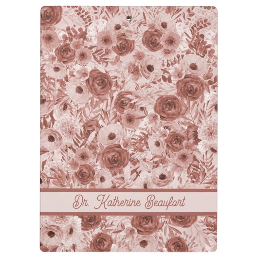 Ob/Gyn Midfrau Floral Kindgeburt Cervix Ovarien Klemmbrett (Rückseite)