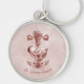 Ob/Gyn Midfrau Floral Kindgeburt Cervix Ovarien Schlüsselanhänger (Vorne)