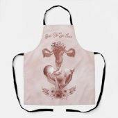 Ob/Gyn Midfrau Floral Kindgeburt Cervix Ovarien Schürze (Vorderseite)