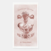 Ob/Gyn Midfrau Floral Kindgeburt Cervix Ovarien Serviette (Vorderseite)