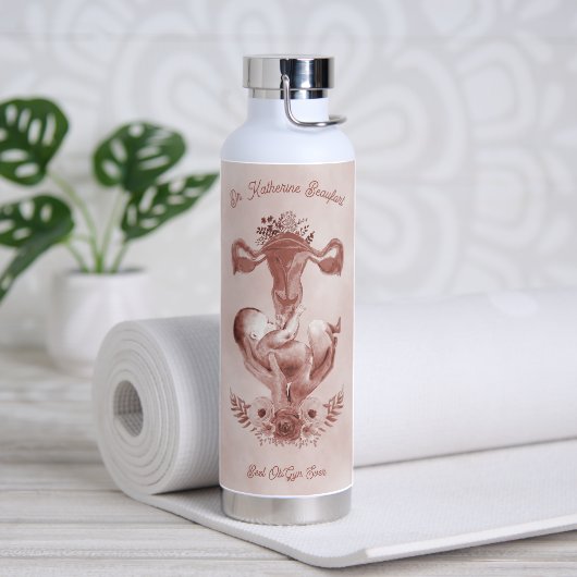 Ob/Gyn Midfrau Floral Kindgeburt Cervix Ovarien Trinkflasche (Yoga)