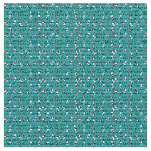 OB-Gyn Nurse Aquamarin Stoff (Nahaufnahme)