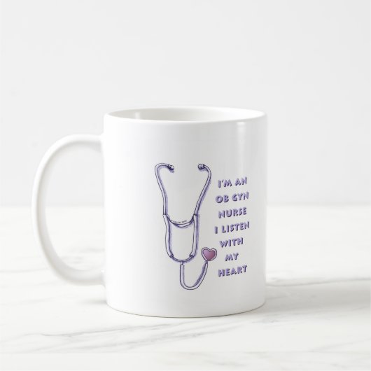 Ob Gyn Nurse Heart Kaffeetasse (Links)