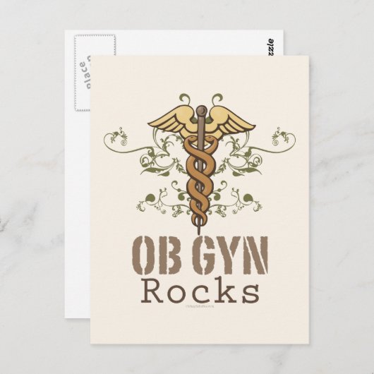OB GYN Rocks Postkarte (Vorne/Hinten)