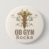 OB GYN schaukelt Knopf Button (Vorderseite)