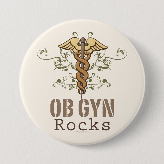 OB GYN schaukelt Knopf Button (Vorderseite)
