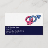 OB-GYN Visitenkarte-Probe Visitenkarte (Rückseite)