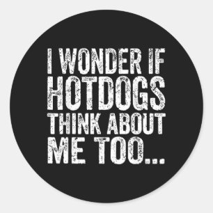 Ob Hot Dogs Darüber Nachdenken, Überlebende Zu Unt Runder Aufkleber