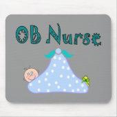 OB Krankenschwester-Geschenke, Baby in der Mousepad (Vorne)