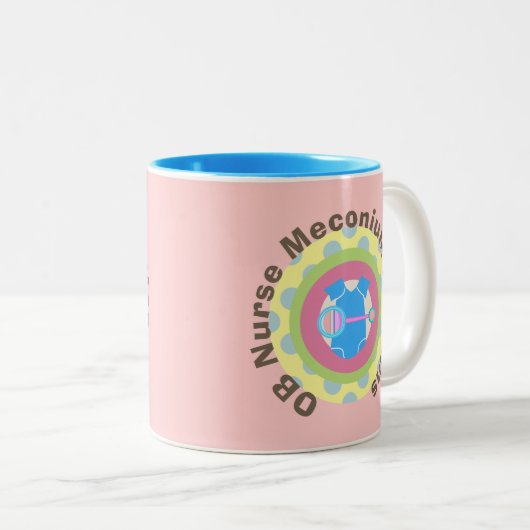 OB Krankenschwester-Geschenke "Meconium geschieht Zweifarbige Tasse (VorderseiteRechts)