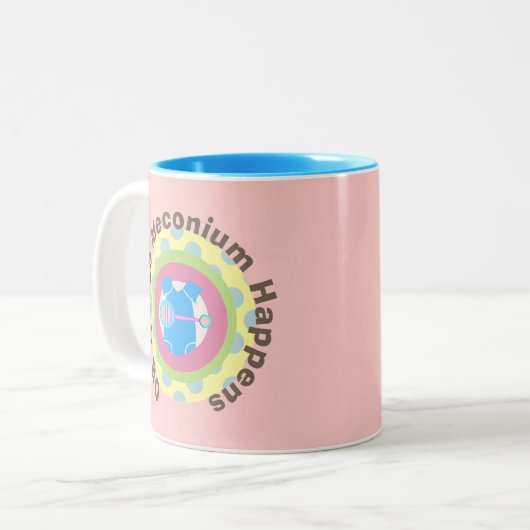 OB Krankenschwester-Geschenke "Meconium geschieht Zweifarbige Tasse (Vorderseite Links)
