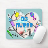 OB Krankenschwester-Kunst-Geschenke Mousepad (Mit Mouse)