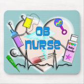 OB Krankenschwester-Kunst-Geschenke Mousepad (Vorne)