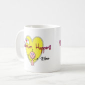 OB Krankenschwester "Meconium geschieht" Kaffeetasse (Vorderseite Links)