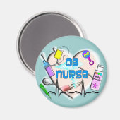 OB Nurse Art Geschenke Magnet (Vorderseite/Rückseite)