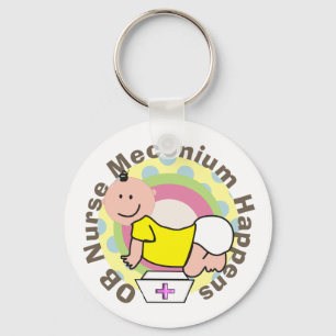 OB Nurse Geschenke "Meconium Happens"  Schlüsselanhänger