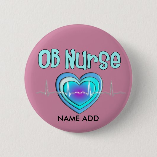 OB Nurse Name Buttons anpassbar (Vorderseite)