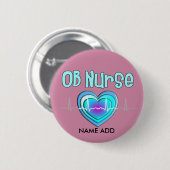 OB Nurse Name Buttons anpassbar (Vorne & Hinten)