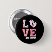 Ob Nurse Valentines Day Delivery Labor Nursing 1  Button (Vorne & Hinten)