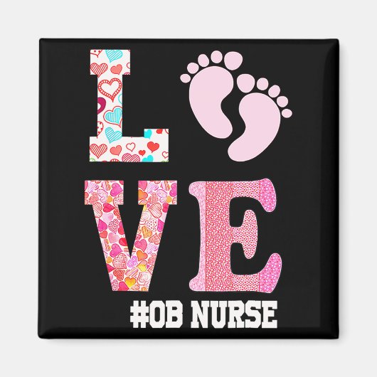 Ob Nurse Valentines Day Delivery Labor Nursing 1 Magnet (Vorne)