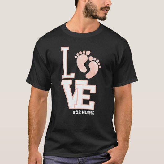 OB Nurse Valentines Day Delivery Labor Nursing T-Shirt (Vorderseite)