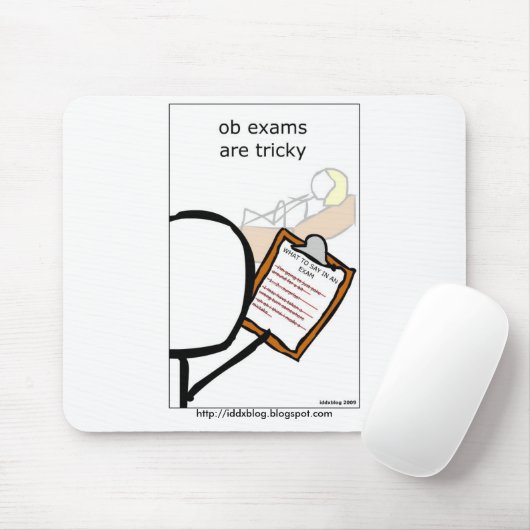 OB Prüfungen sind heikel Mousepad (Mit Mouse)