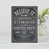 Ob Sie es glauben oder nicht überraschen Geburtsta Einladung (Stehend Vorderseite)