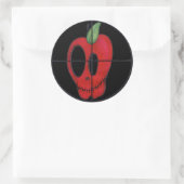OBA Roter Apfelschädel Logo-Aufkleber Runder Aufkleber (Tasche)