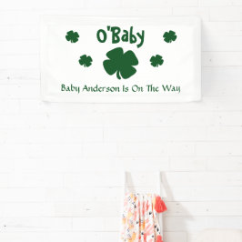O'Baby St Patrick's Day Baby Shower Banner
