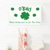 O'Baby St Patrick's Day Baby Shower Banner (Insitu)