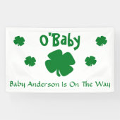 O'Baby St Patrick's Day Baby Shower Banner (Horizontal)