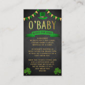 O'Baby St. Patrick's Day Baby Shower Buchanfrage Begleitkarte (Vorderseite)