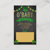 O'Baby St. Patrick's Day Baby Shower Diaper Raffle Begleitkarte (Vorderseite)