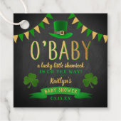 O'Baby St. Patrick's Day Baby Shower Geschenkanhänger (Vorderseite)