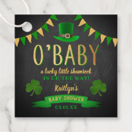 O'Baby St. Patrick's Day Baby Shower Geschenkanhänger