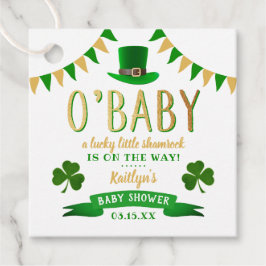 O'Baby St. Patrick's Day Baby Shower Geschenkanhänger