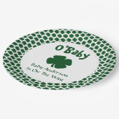 O'Baby St Patrick's Day Baby Shower Paper Teller (Schrägansicht)