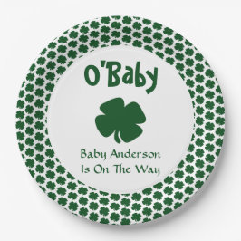 O'Baby St Patrick's Day Baby Shower Paper Teller