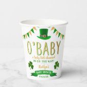 O'Baby St. Patrick's Day Baby Shower Pappbecher (Rückseite)