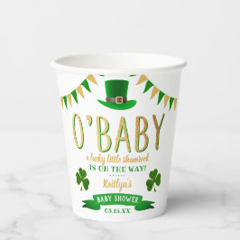 O'Baby St. Patrick's Day Baby Shower Pappbecher